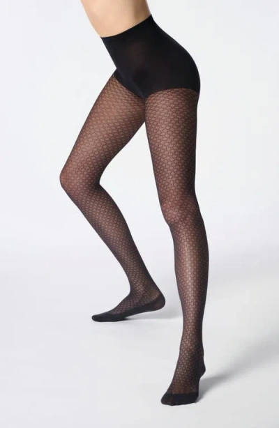 Oroblu Geo Pattern Sneaker Tights In Black