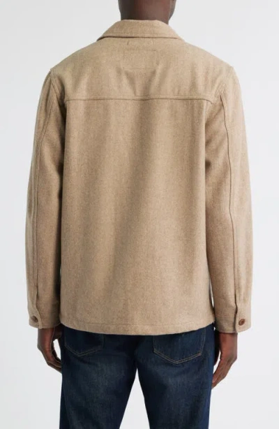 Schott Nyc Unlined Wool Blend Chore Jacket In Brown