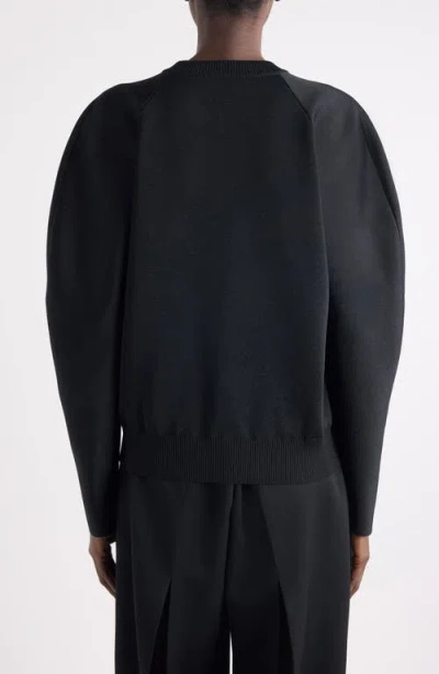 Givenchy Womens Black Brand-intarsia Round-neck Wool And Cashmere Sweater