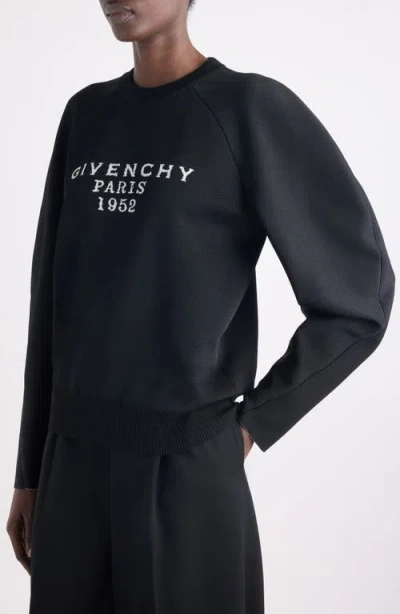Givenchy Womens Black Brand-intarsia Round-neck Wool And Cashmere Sweater