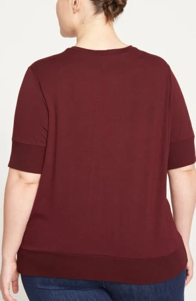 Universal Standard Aimee Knit Top In Burgundy