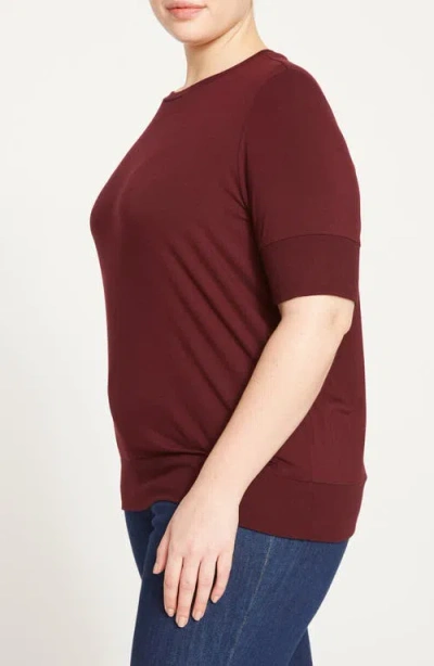 Universal Standard Aimee Knit Top In Burgundy