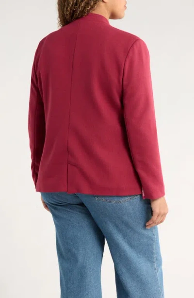 Gibsonlook Inverted Notch Collar Cotton Blend Blazer In Red