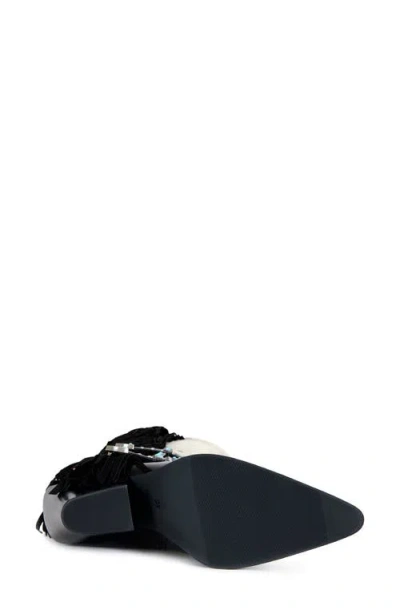 Azalea Wang Gwayne Faux Fur Over The Knee Western Boot In Black