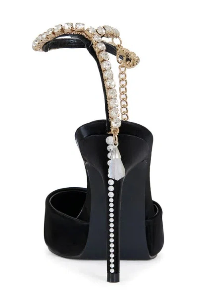 Azalea Wang Rabrindra Ankle Strap Pointed Toe Pump In Black