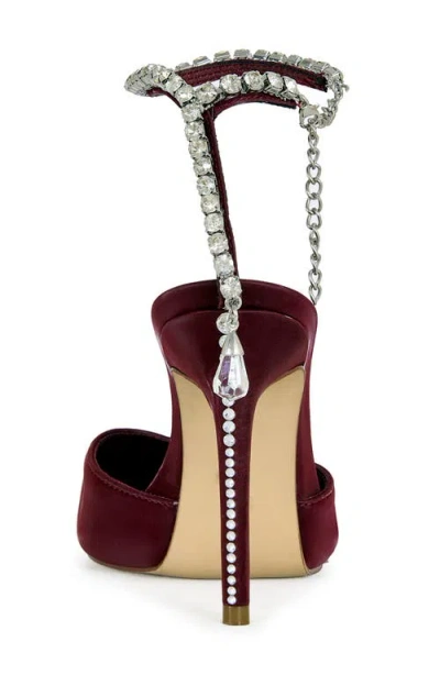 Azalea Wang Rabrindra Ankle Strap Pointed Toe Pump In Red