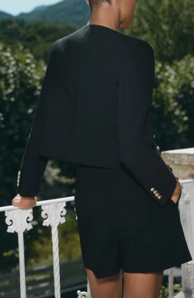 Mango Women's Buttoned Cropped Jacket In Green