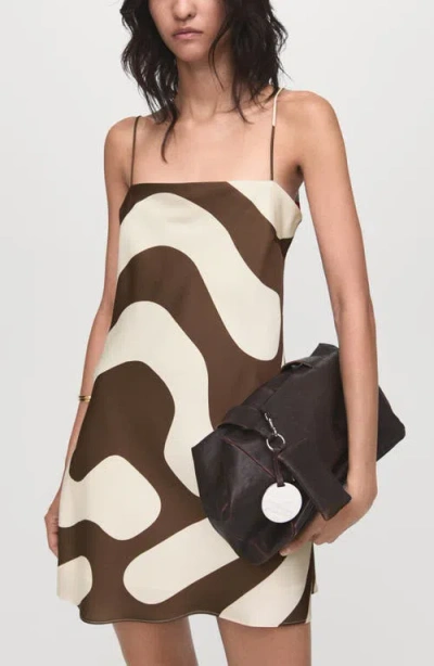 Mango Just Print Sleeveless Minidress In Multi