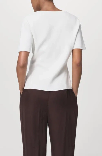 Mango Women's Jewel Button Knitted Cardigan In White