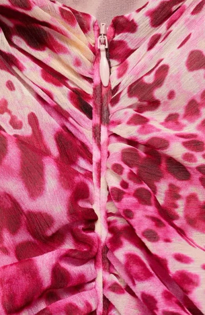 Mango Corinne One-shoulder Dress In Pink