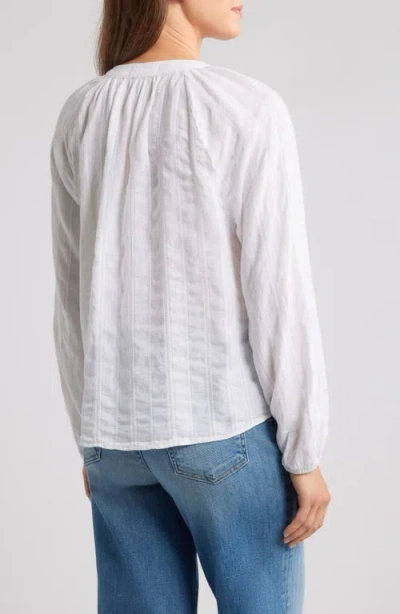 Cloth & Stone Hidden Placket Top In White