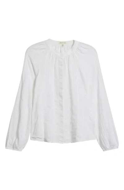 Cloth & Stone Hidden Placket Top In White