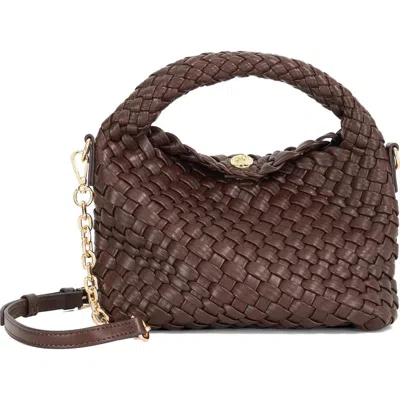 Dune London Dinkydeliberate Woven Top Handle Bag In Brown