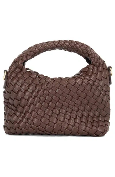 Dune London Dinkydeliberate Woven Top Handle Bag In Brown