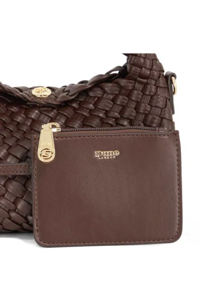 Dune London Dinkydeliberate Woven Top Handle Bag In Brown