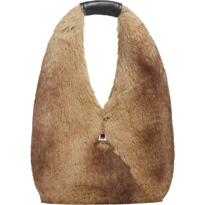 Apparis Colette Faux-fur Shoulder Bag In Brown