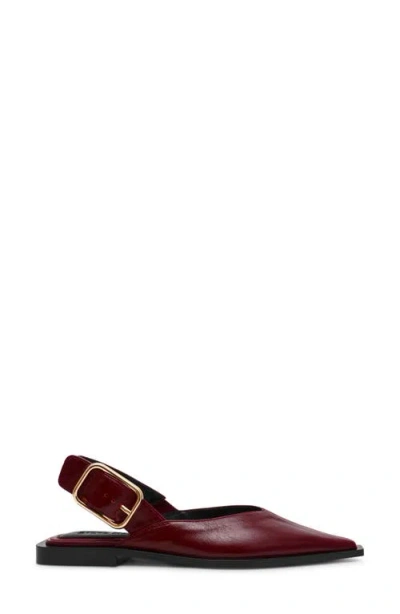 Steve Madden Women's Shay Slingback Pointed-toe Flats In Burgundy
