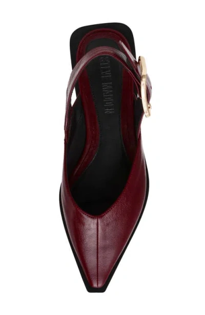 Steve Madden Women's Shay Slingback Pointed-toe Flats In Burgundy