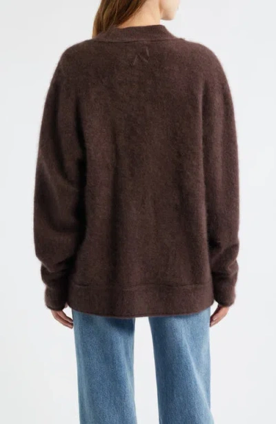 Loveshackfancy Applene Cashmere Cardigan In Brown