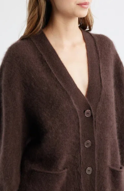 Loveshackfancy Applene Cashmere Cardigan In Brown