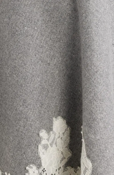 Loveshackfancy Icarus Lace Detail Crop Jacket In Gray