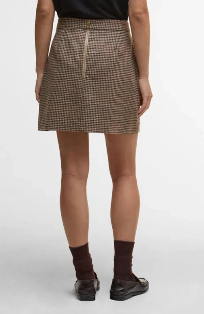 Barbour Sophia Houndstooth Check Merino Wool Miniskirt In Multi