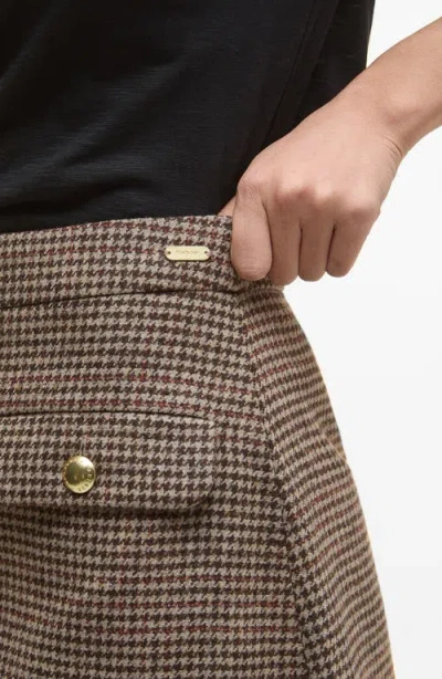 Barbour Sophia Houndstooth Check Merino Wool Miniskirt In Multi