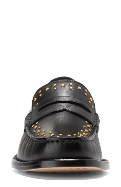 Cole Haan Lana Luxe Remastered Studded Penny Loafer In Black