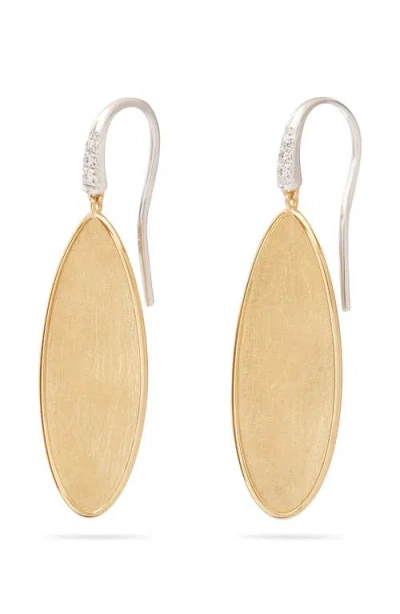 Marco Bicego Lunaria Twist Diamond Drop Earrings In Gold