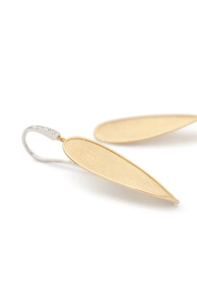 Marco Bicego Lunaria Twist Diamond Drop Earrings In Gold