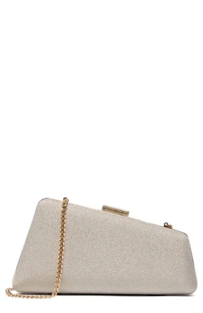 Dune London Balancing Frame Clutch In Gold