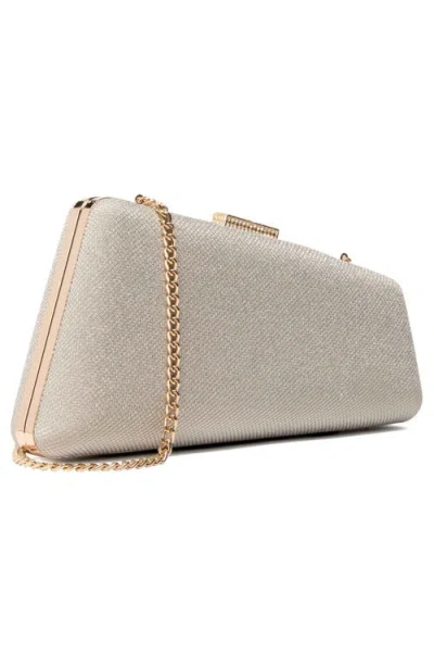 Dune London Balancing Frame Clutch In Gold