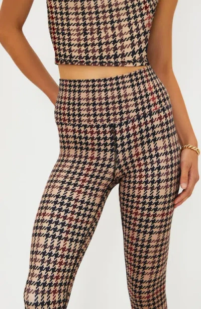 Beach Riot Yara Top In Midnight Houndstooth In Brown