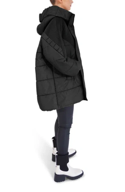 Belle & Bloom Say It Again Wool Blend Detail Quilted Jacket In Black