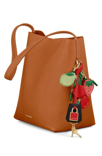 Maison De Sabre Padloc Leather Charm In Red