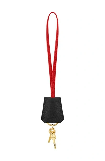Maison De Sabre Padloc Leather Charm In Red
