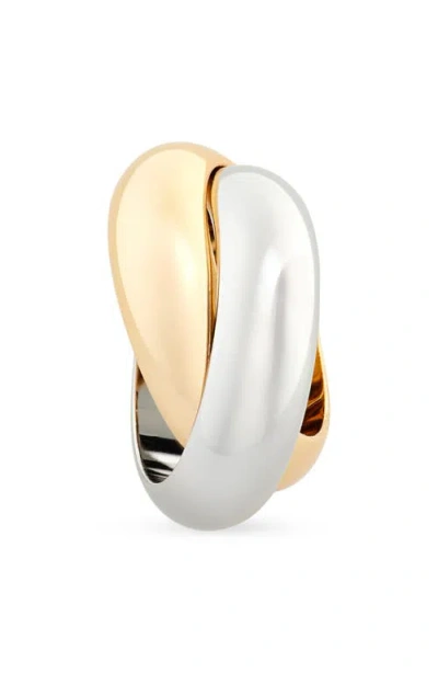 Shashi Ross Two-tone Ring In Gold