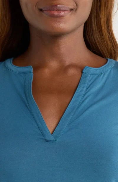 Natori 2pc Feathers Essentials Notch Pajama Set In Blue