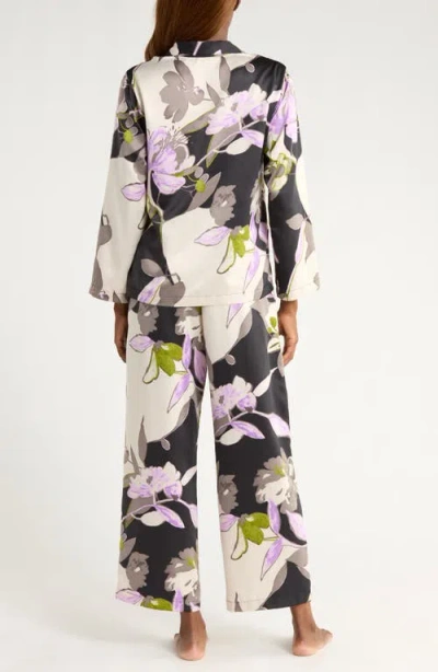 Natori Tsubaki Cropped Floral-print Pajama Set In Multi