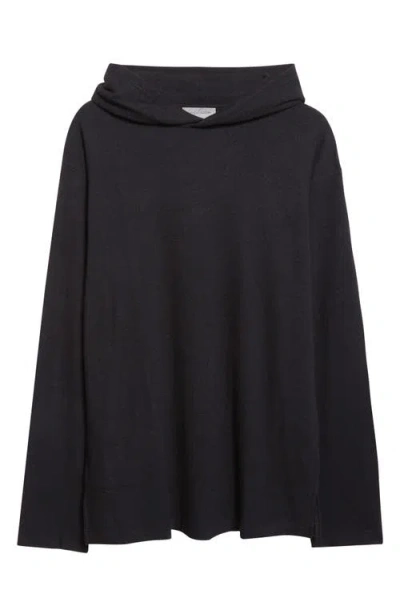 Yohji Yamamoto Super 120s Wool T-shirt Hoodie In Black