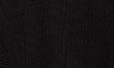 Yohji Yamamoto Distressed Wool Crewneck Sweater In Black