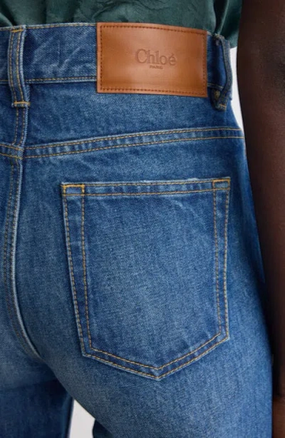 Chloé Rigid High-rise Straight-leg Jeans In Blue