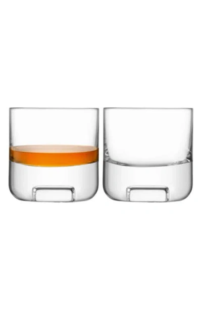 Lsa Cask Set Of 2 Whiskey Tumblers In Transparent