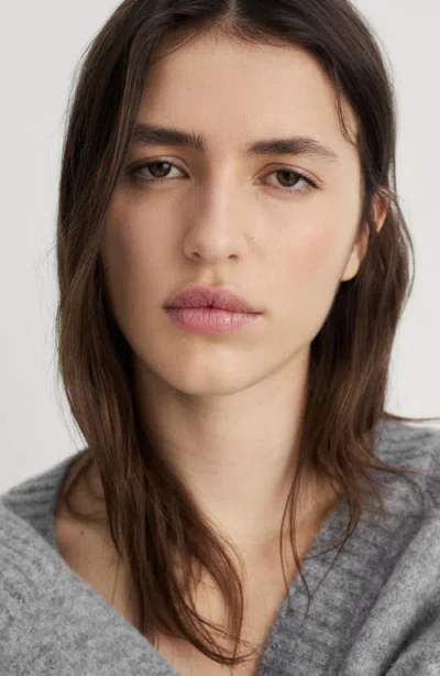 Mango V-neck Sweater In Gray