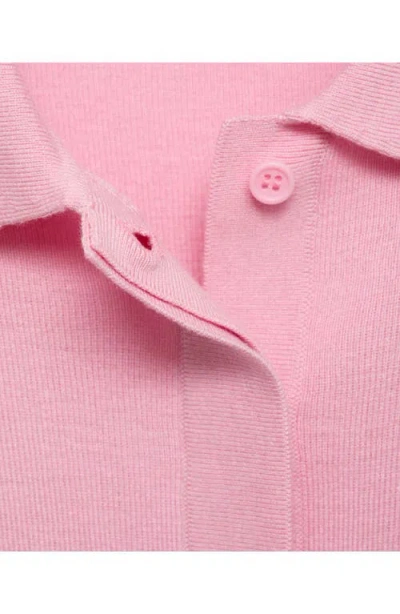 Mango Polo Sweater In Pink