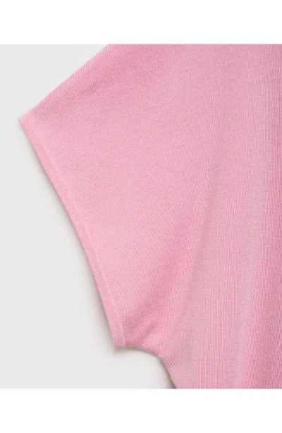 Mango Polo Sweater In Pink