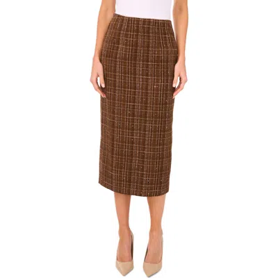 Ted Baker Brinella Tweed Pencil Skirt In Brown