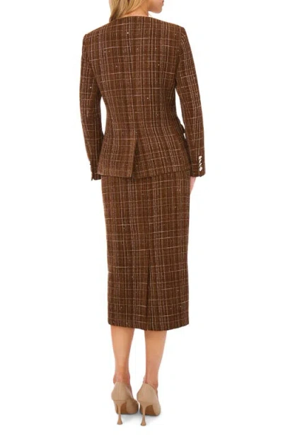 Ted Baker Brinella Tweed Pencil Skirt In Brown