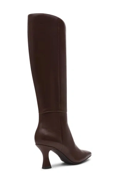 Anne Klein Womens Perfektion Wide Calf Snip Toe Knee High Boots In Brown