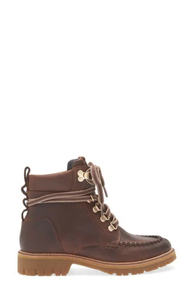 Rag & Bone Cameron Lace Up Boots Mocha In Multi